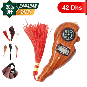 DIGITAL TALLY COUNTER TASBIH WITH ALARM CLOCK AUTO PRAYER TIME QIBLA DIRECTION - emirate deals